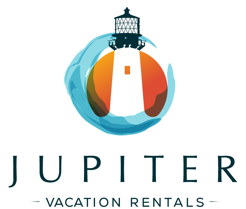 Jupiter Vacation Rentals logo — vacation rental brand mark designed by Villa Marketers