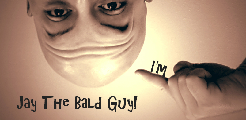 Jay William, founder of Villa Marketers, in the original 2013 'Jay The Bald Guy' blog post photo.
