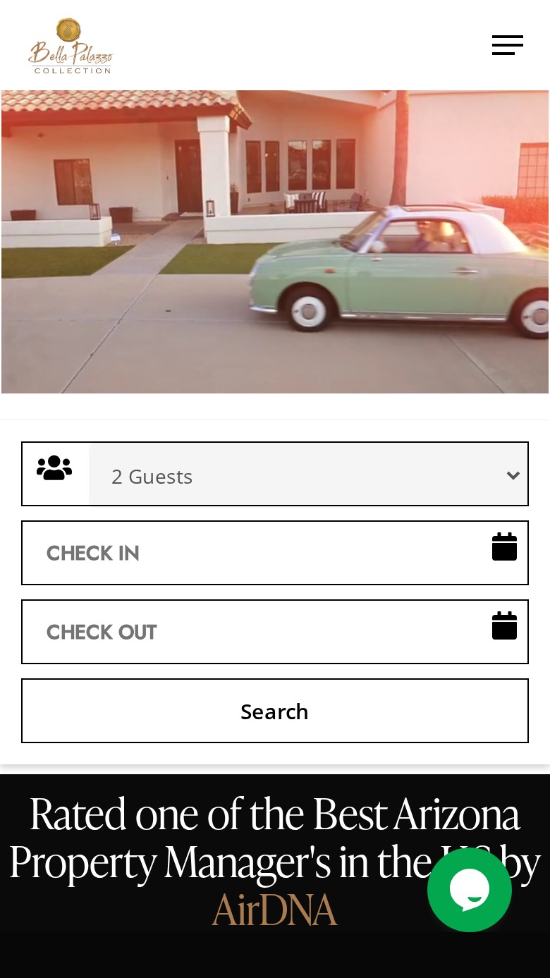 Bella Palazzo live mobile booking experience