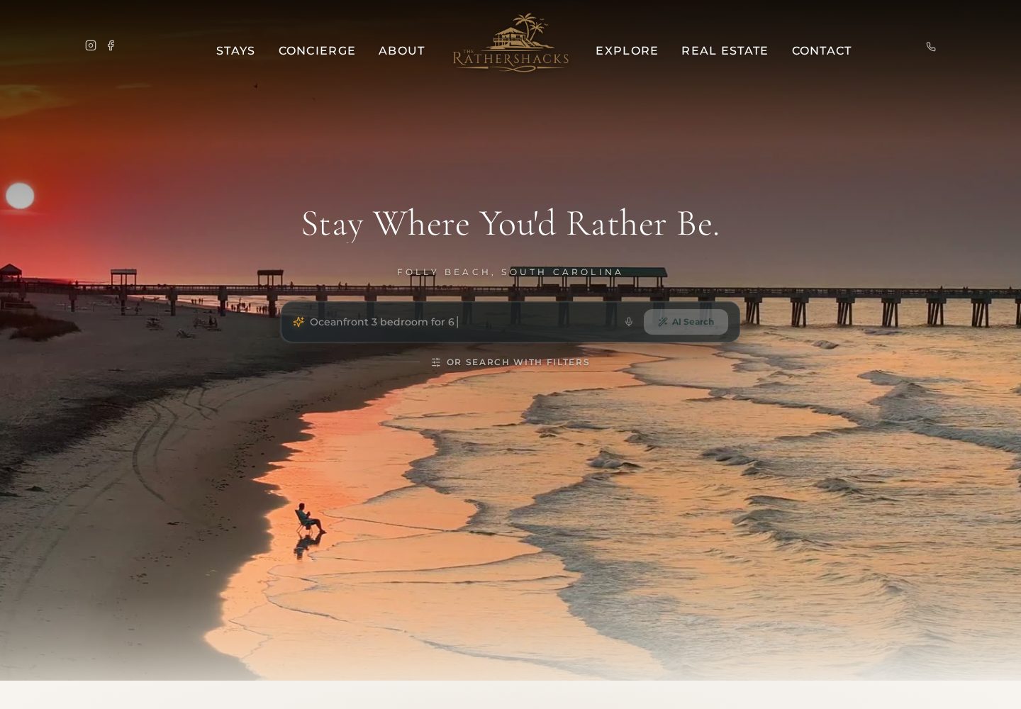 The Rather Shacks live direct-booking website by Villa Marketers